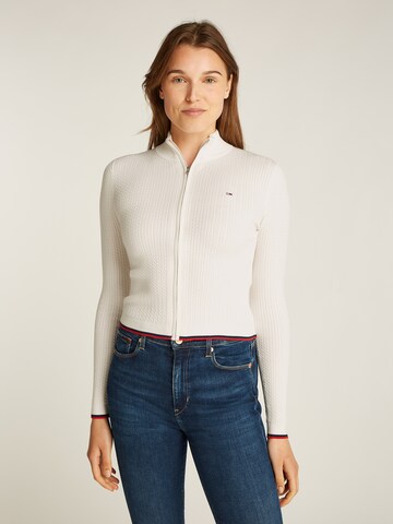 Tommy Jeans Вязаная кофта в Белый: спереди