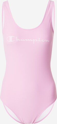 Champion Authentic Athletic Apparel Сутиен бандо Бански костюм в розово: отпред