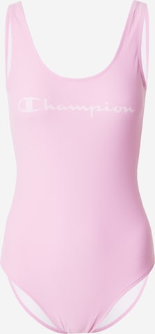 Champion Authentic Athletic Apparel Bandeau Swimsuit in Pink: front
