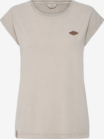 Oxmo Rundhalsshirt ' OXSille ' in Beige: Vorderseite