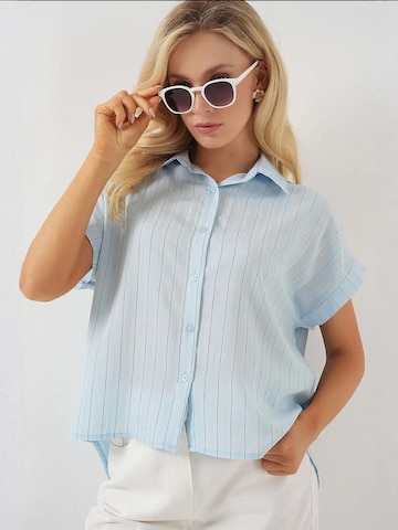 Bigdart Blouse in Blue: front