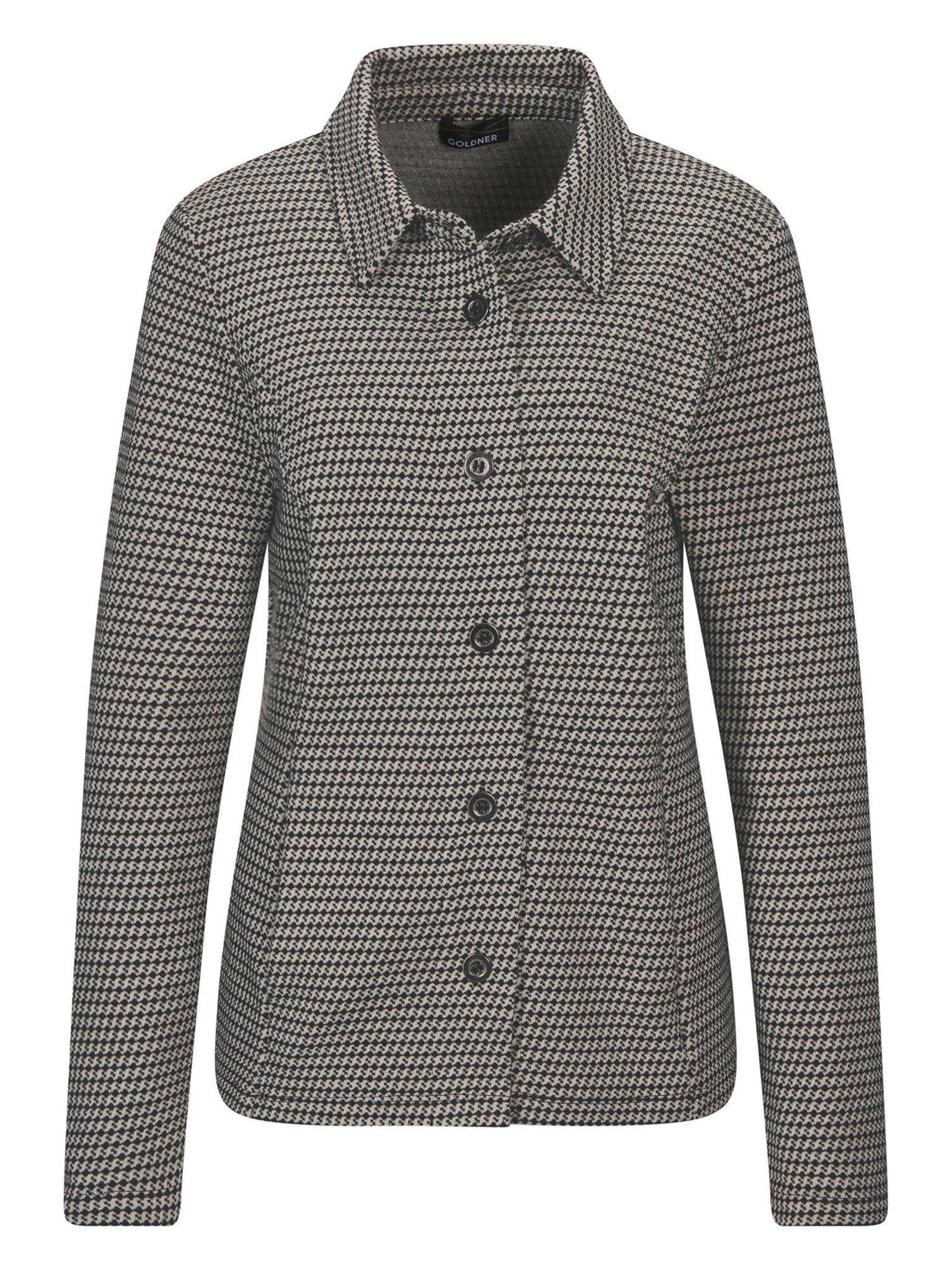 Goldner Sweatjacke in Grau: Vorderseite