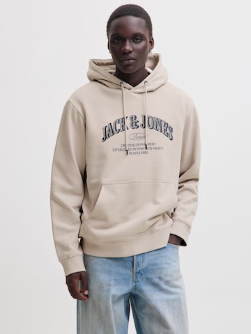 JACK & JONES Sweatshirt 'JJEDENVER' in Beige: front