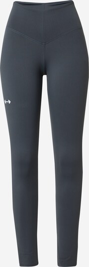 Pantaloni sport NEBBIA pe gri grafit / alb, Vizualizare produs