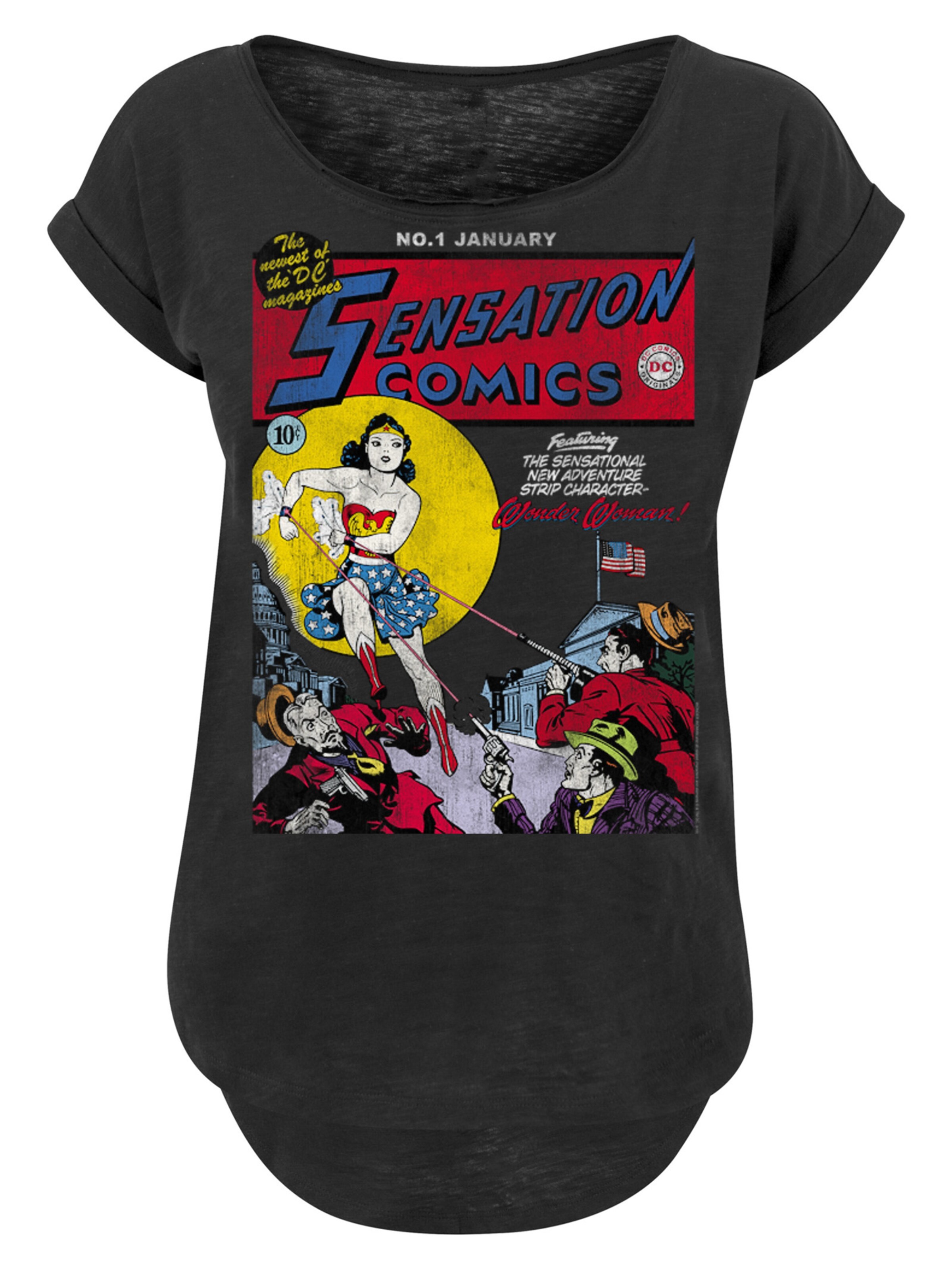 T-shirt 'Wonder Woman Sensation Comics Issue 1 Cover' F4NT4STIC en noir : devant