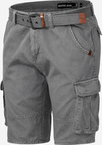 INDICODE - Pantalón cargo en gris: frente