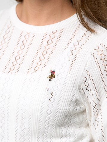 U.S. POLO ASSN. Trui 'UWMynthe' in Wit