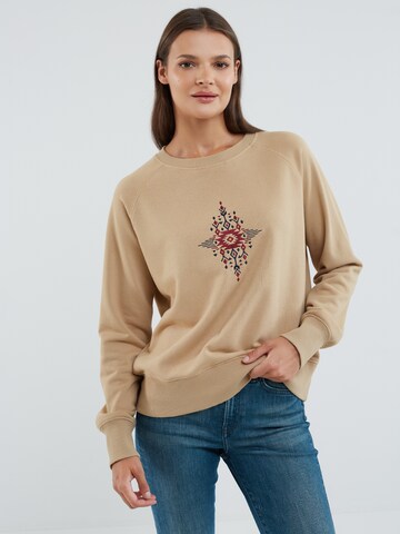 BIG STAR Sweatshirt in Beige: voorkant