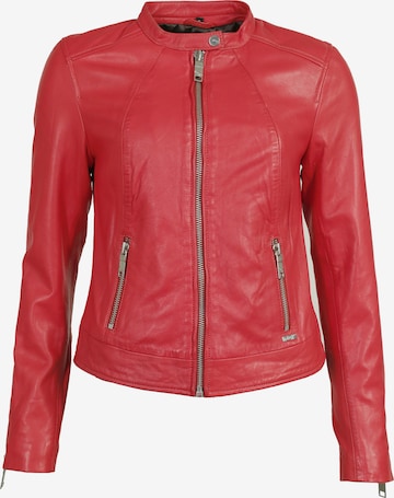 Maze Bikerjacke mit coolen Zippern ' Grenada ' in Rot: predná strana