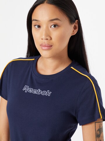 Reebok Sportshirt 'Piping' in Blau