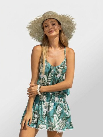 Miss June Jurk 'Mini Robe Lily' in Groen