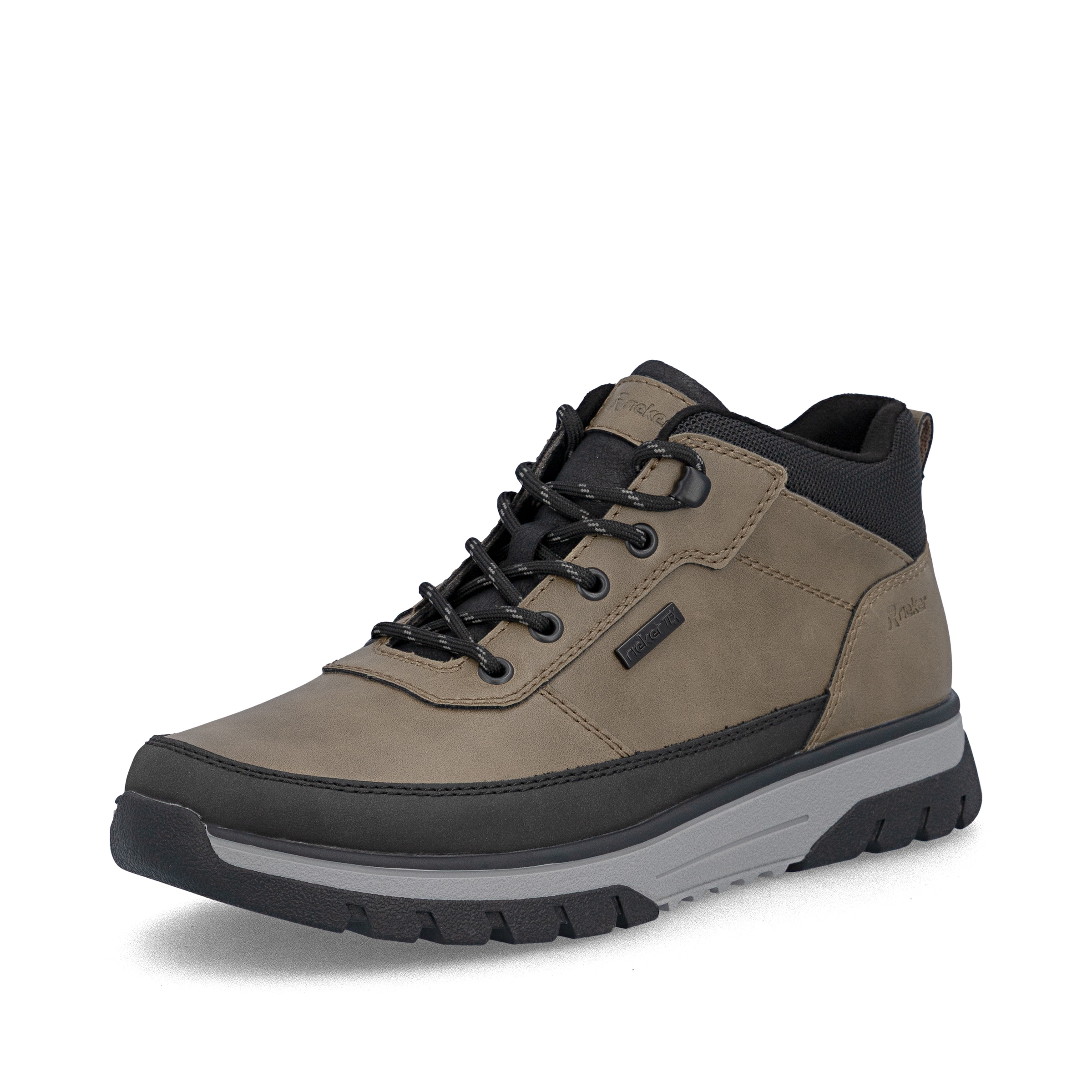 Bottes à lacets Rieker en beige : devant