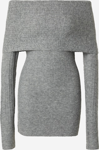 RÆRE by Lorena RaePletena haljina - siva boja: prednji dio