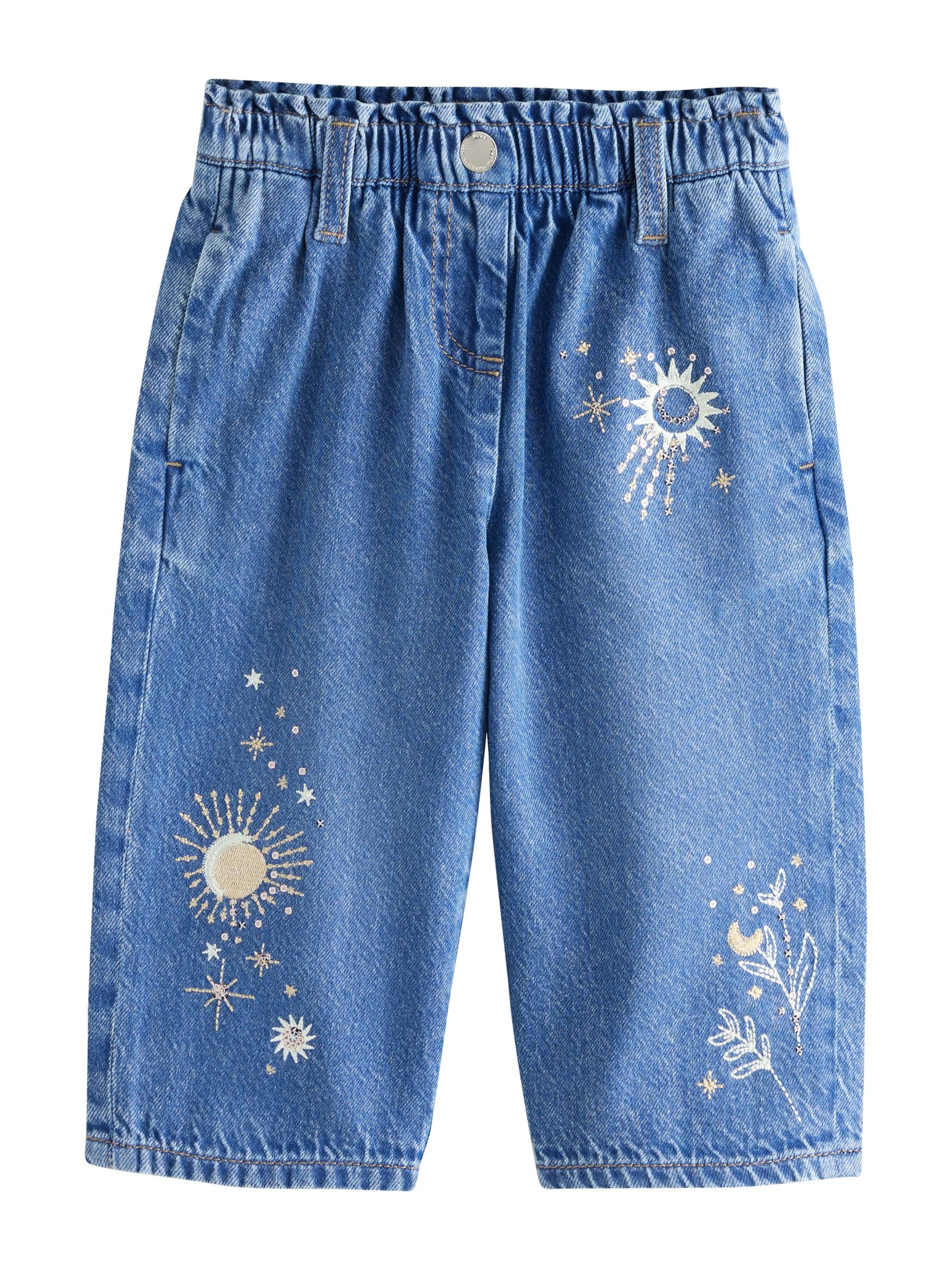 Next Wide Leg Jeans i blå: forside