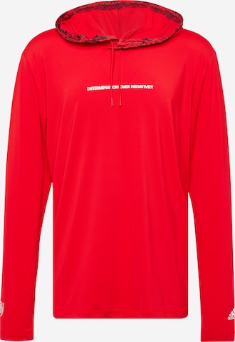 ADIDAS SPORTSWEAR - Sweatshirt de desporto 'Dm Po' em vermelho: frente