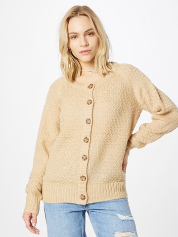 Cardigan ICHI en beige : devant