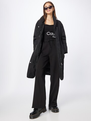 Calvin Klein Between-Seasons Coat in Black