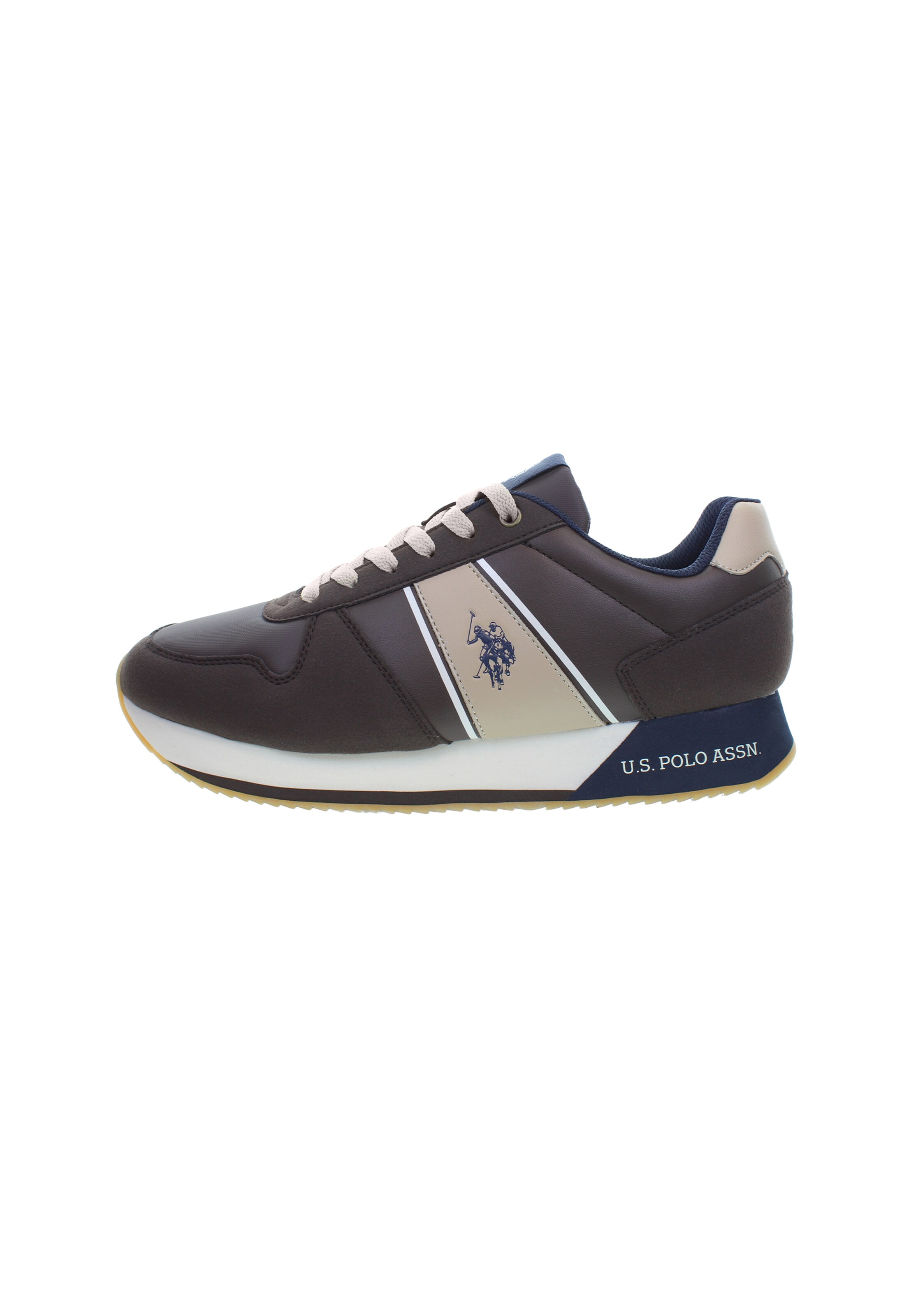 U.S. POLO ASSN. Platform trainers in Brown: front