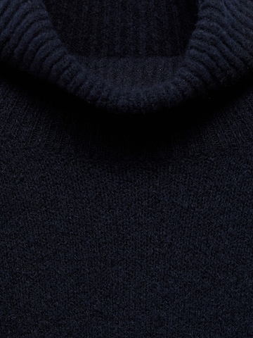 MANGO Gebreide jurk 'TALDOTEC' in Blauw