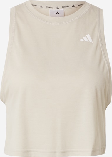 ADIDAS PERFORMANCE Sportski top u bež siva / bijela, Pregled proizvoda