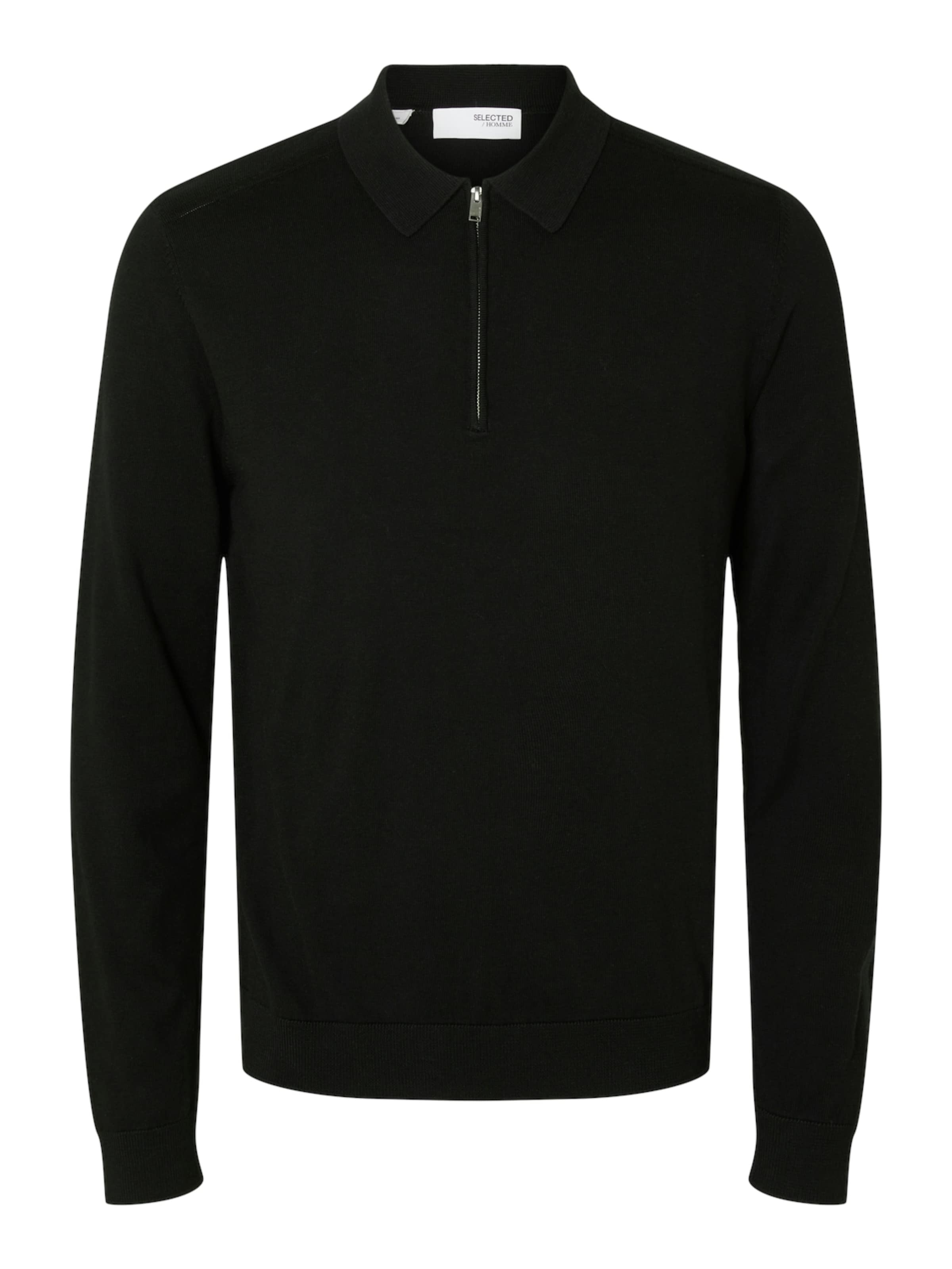 SELECTED Pullover 'SLHBERG' in Schwarz: Vorderseite