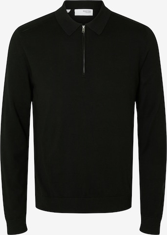 Pull-over 'SLHBERG' SELECTED en noir : devant