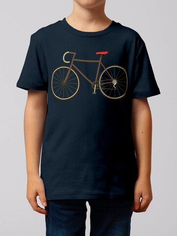 watabout.kids T-Shirt 'Fahrrad' in Blau: Vorderseite