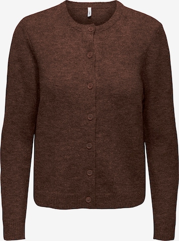 Cardigan 'ONLOLIVIA' ONLY en marron : devant