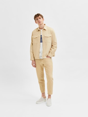 SELECTED HOMME Comfort Fit Overgangsjakke 'Troy' i beige