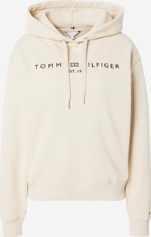 Sweat-shirt TOMMY HILFIGER en beige : devant