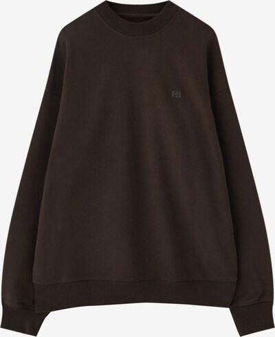 Pull&Bear Sweat-shirt en brun foncé, Vue avec produit