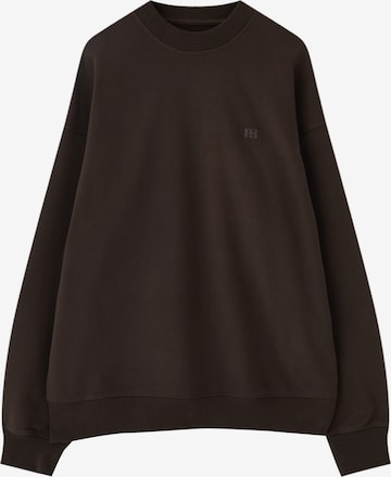 Pull&Bear Sweatshirt in Bruin: voorkant