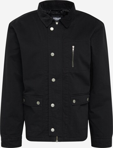 Coupe regular Veste mi-saison Urban Classics en noir : devant