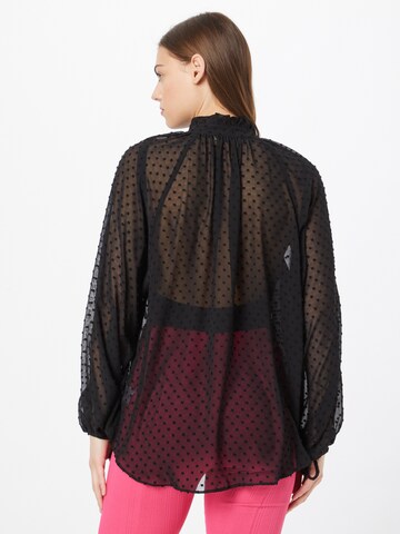 Oasis Blouse 'Dobby' in Zwart