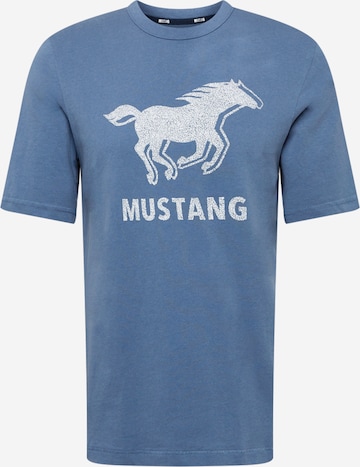 MUSTANG T- Shirt 'Alex' in Blau: predná strana