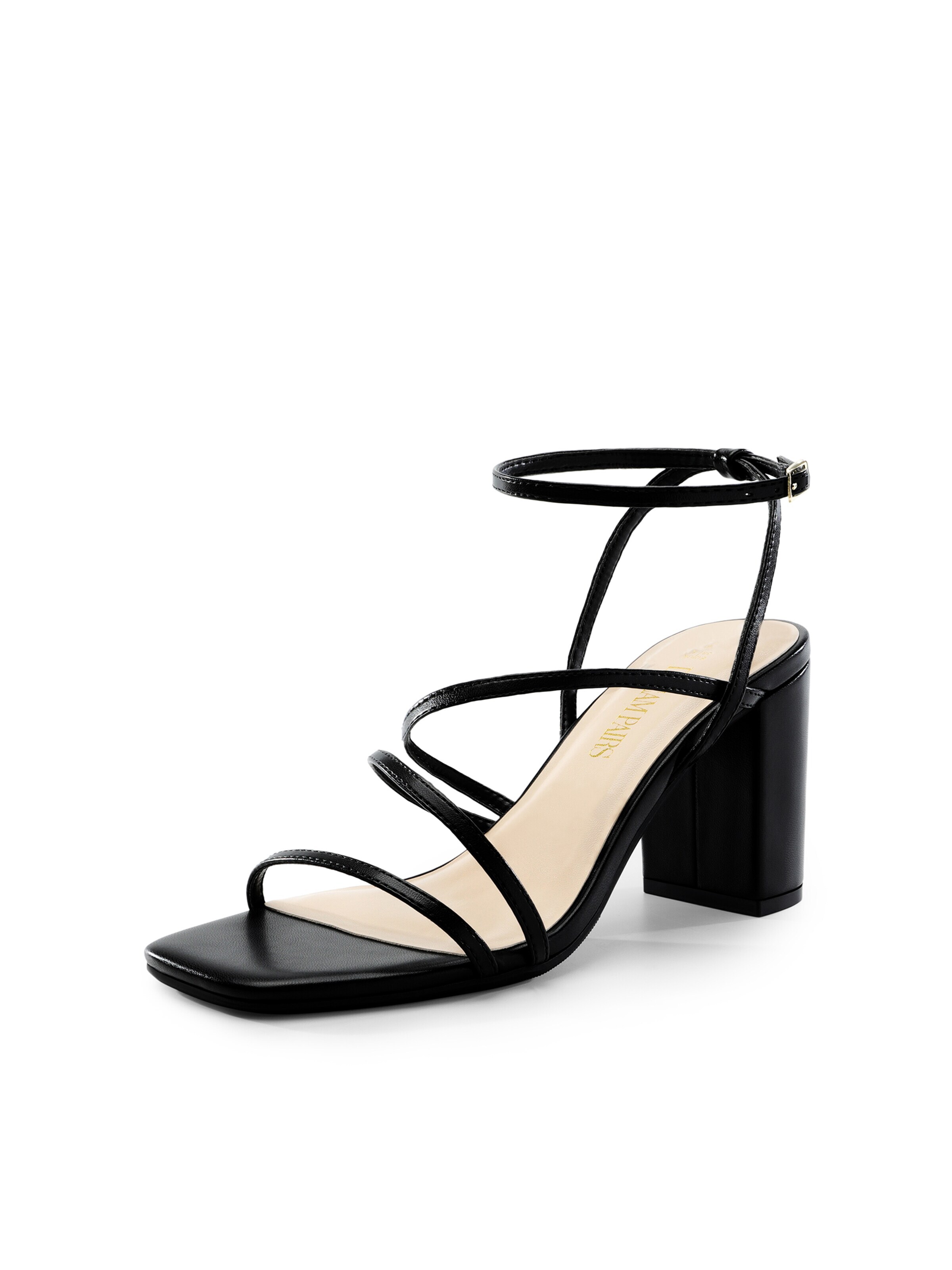 Dream Pairs Strap Sandals in Black: front