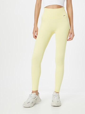Aim'n - Skinny Pantalón deportivo en amarillo: frente