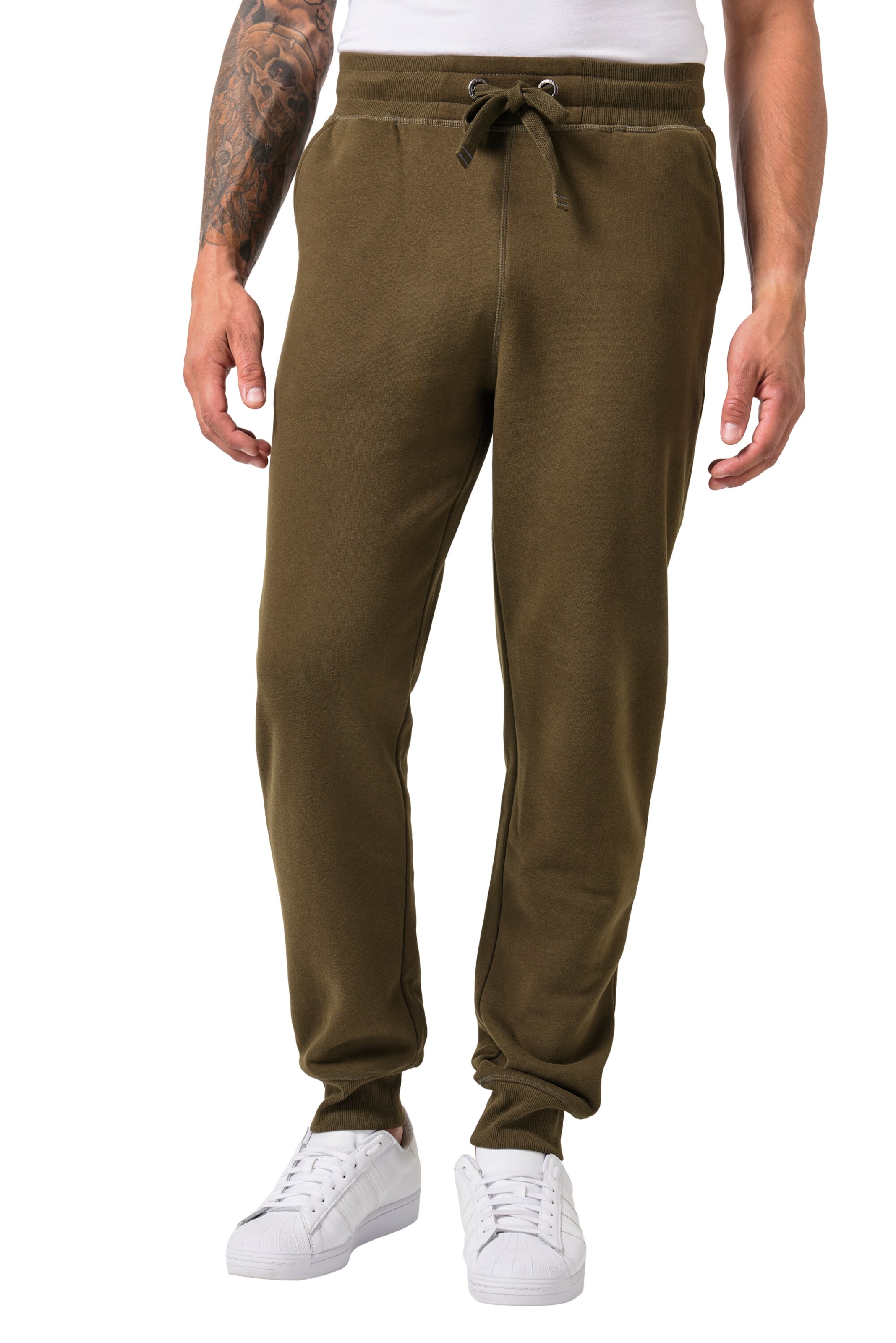 JAY-PI Tapered Trousers in Brown: front