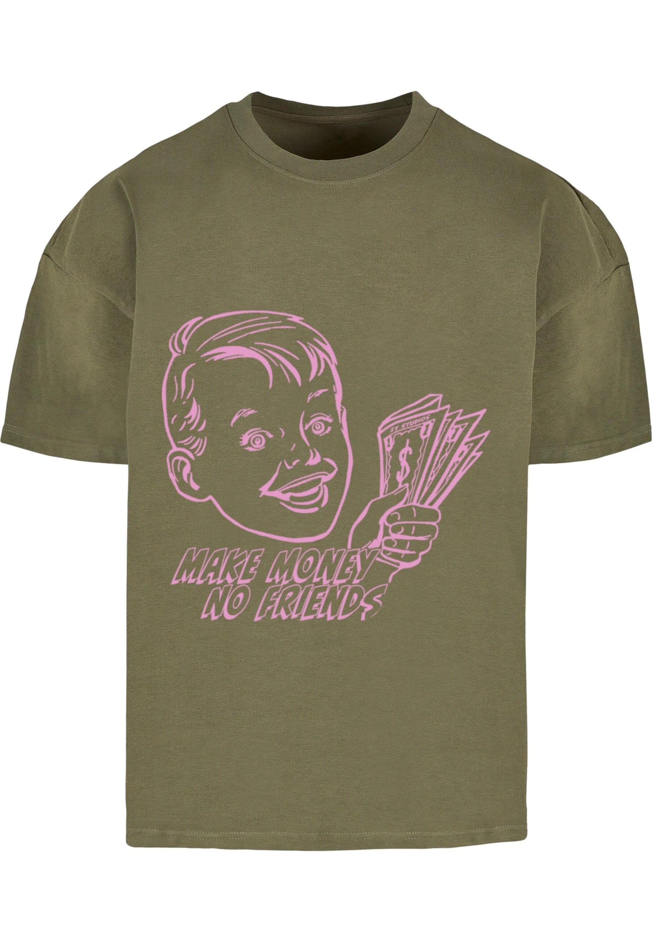2Y Studios Shirt 'Make Money' in Green: front