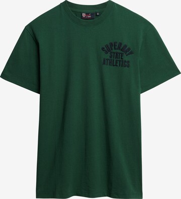 Superdry Shirt 'Superstate Athletic' in Groen: voorkant