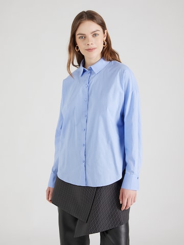 PIECES Blouse 'TANNE' in Blauw: voorkant