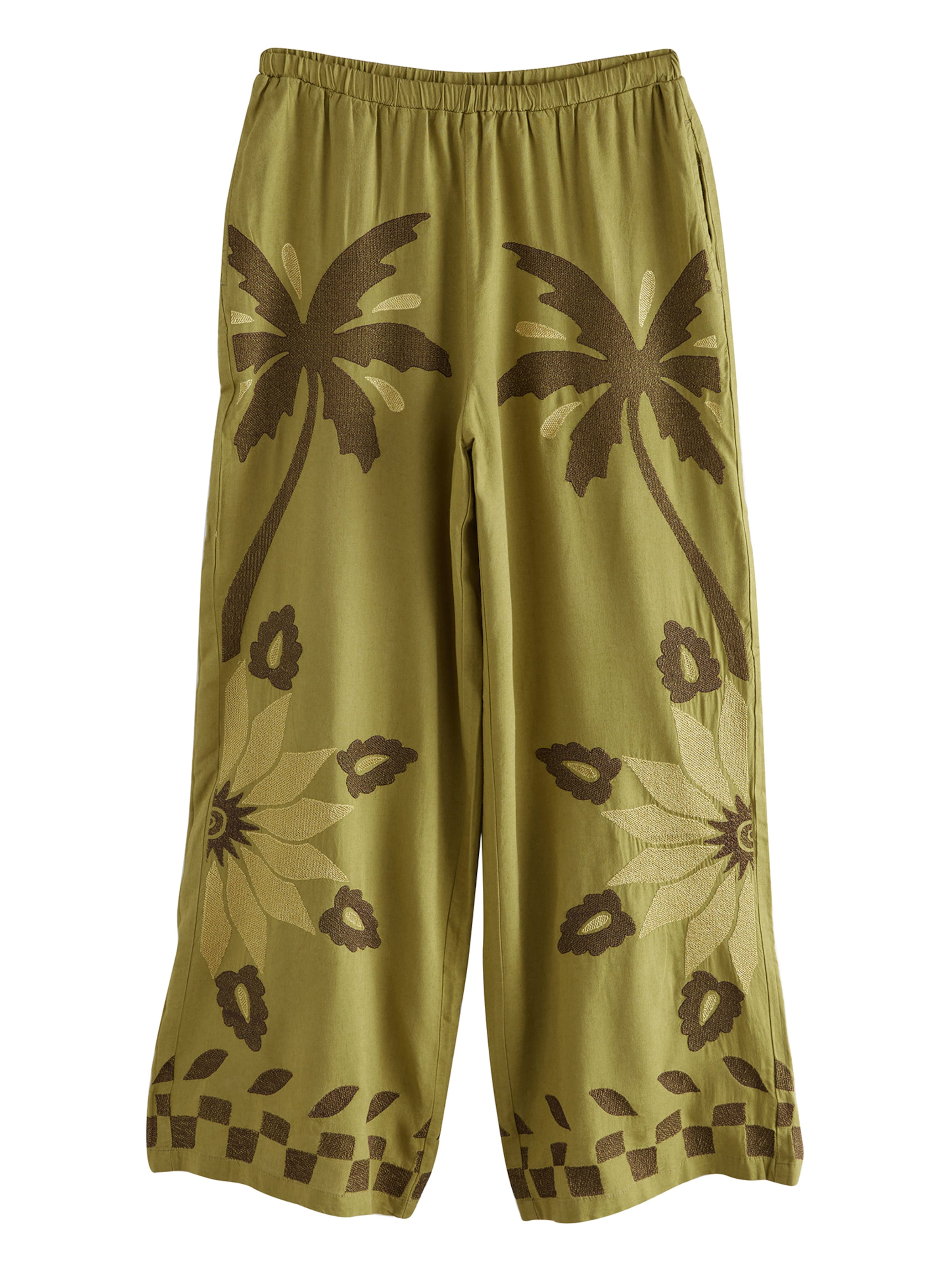 Wide leg Pantaloni di Next in verde: frontale