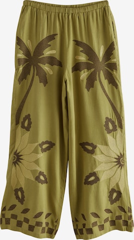 NextWide Leg/ Široke nogavice Hlače - zelena boja: prednji dio