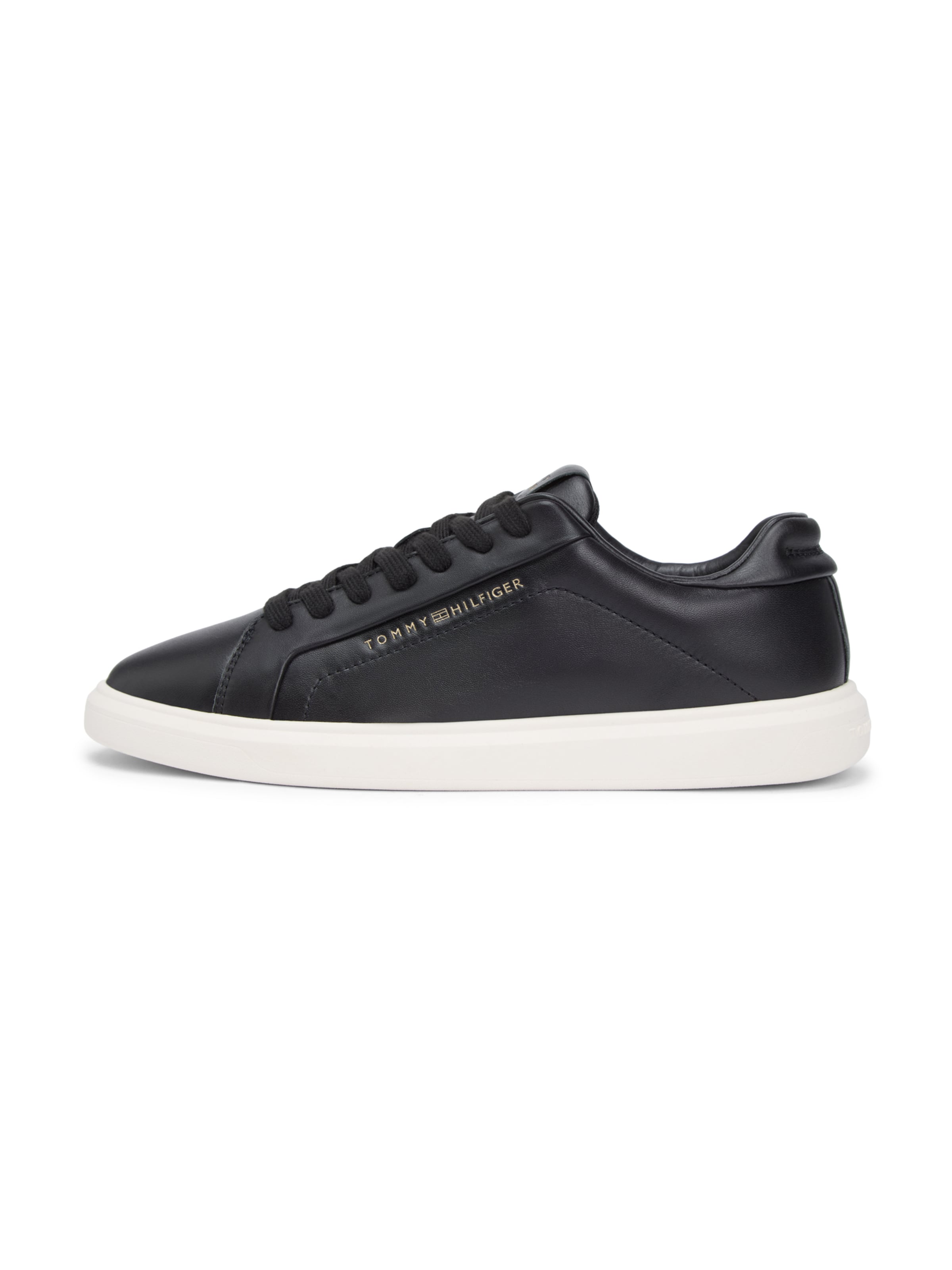 Sneaker low 'Icon Court' de la TOMMY HILFIGER pe negru: față