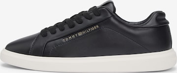 TOMMY HILFIGER Rövid szárú sportcipők 'Icon Court' - fekete: elől