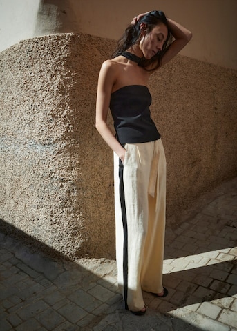 MANGO Regular Pants in Beige: front