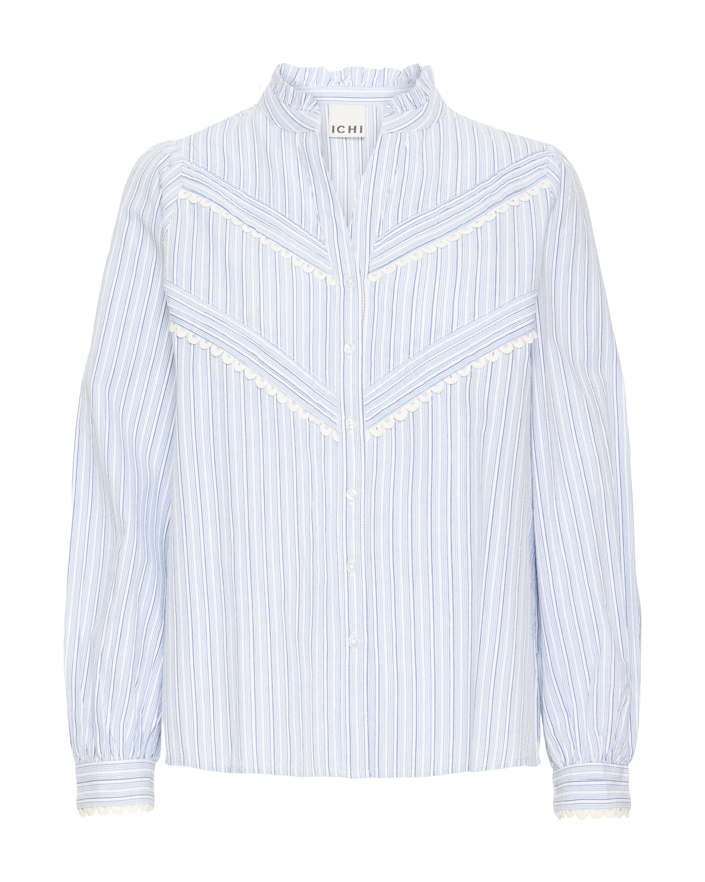 Chemisier 'IHLitu' ICHI en bleu : devant