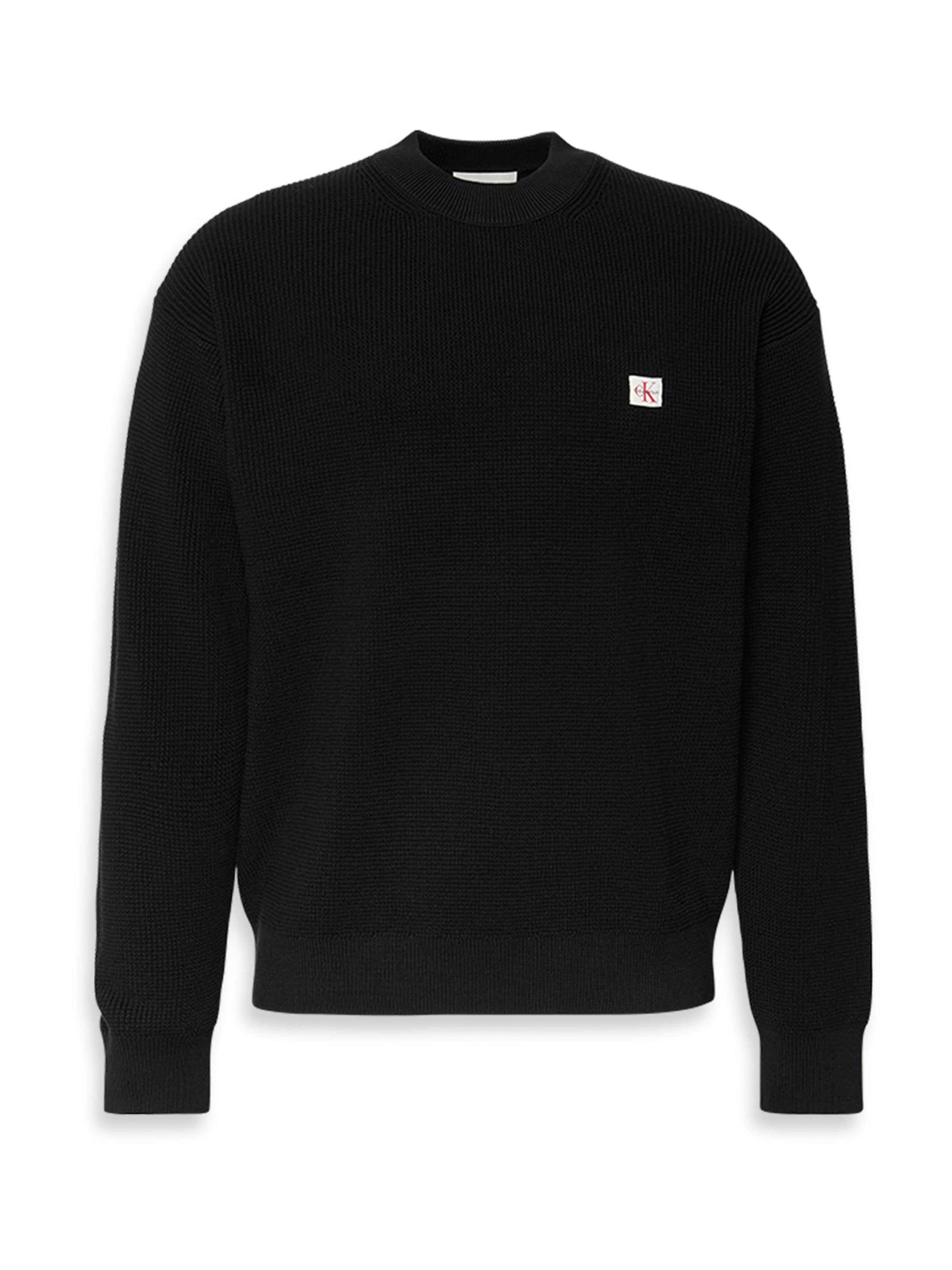 Pull-over Calvin Klein Jeans en noir : devant