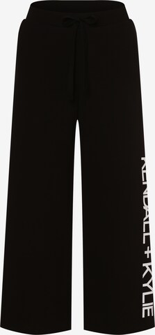 KENDALL + KYLIE Boot cut Pants in Black: front