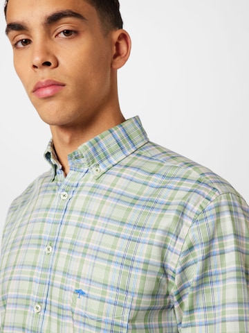 FYNCH-HATTON Regular fit Button Up Shirt 'Check Story' in Green